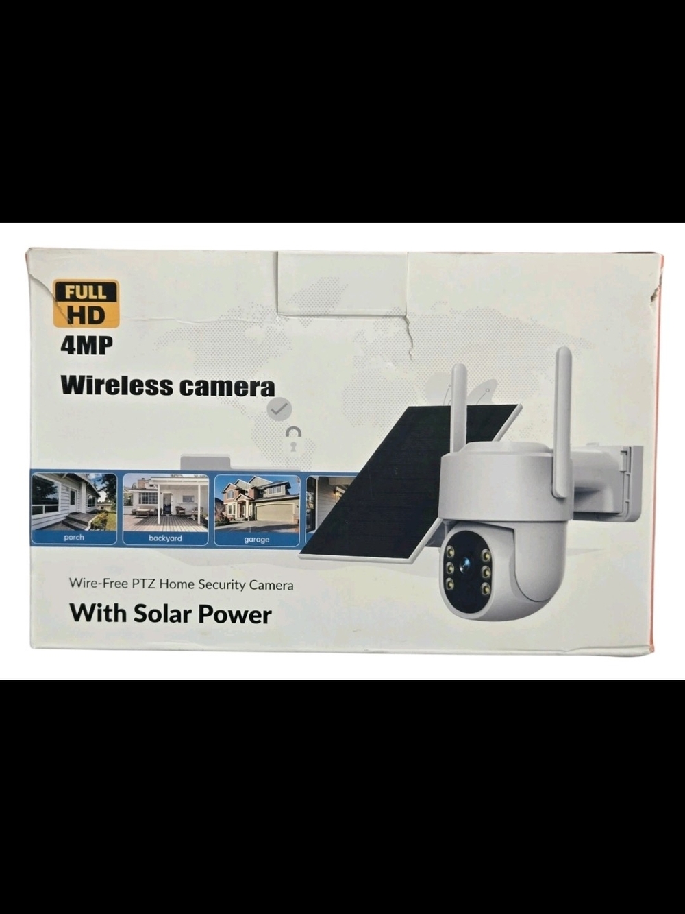 4MP Wireless Solar-Powered PTZ Security Camera - White